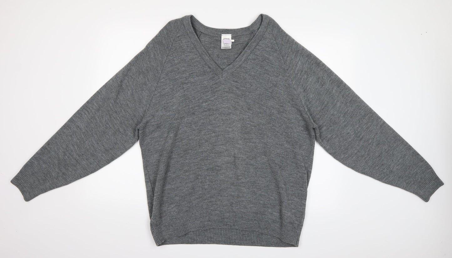 leonard hudson Mens Grey   Pullover Jumper Size L