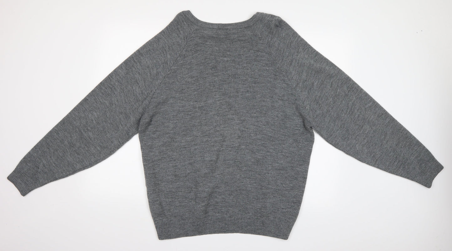leonard hudson Mens Grey   Pullover Jumper Size L