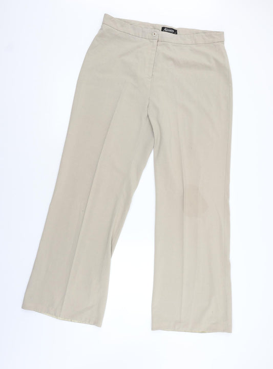 Womens UK Size 18 Alexara Regular Fit  Beige Trousers