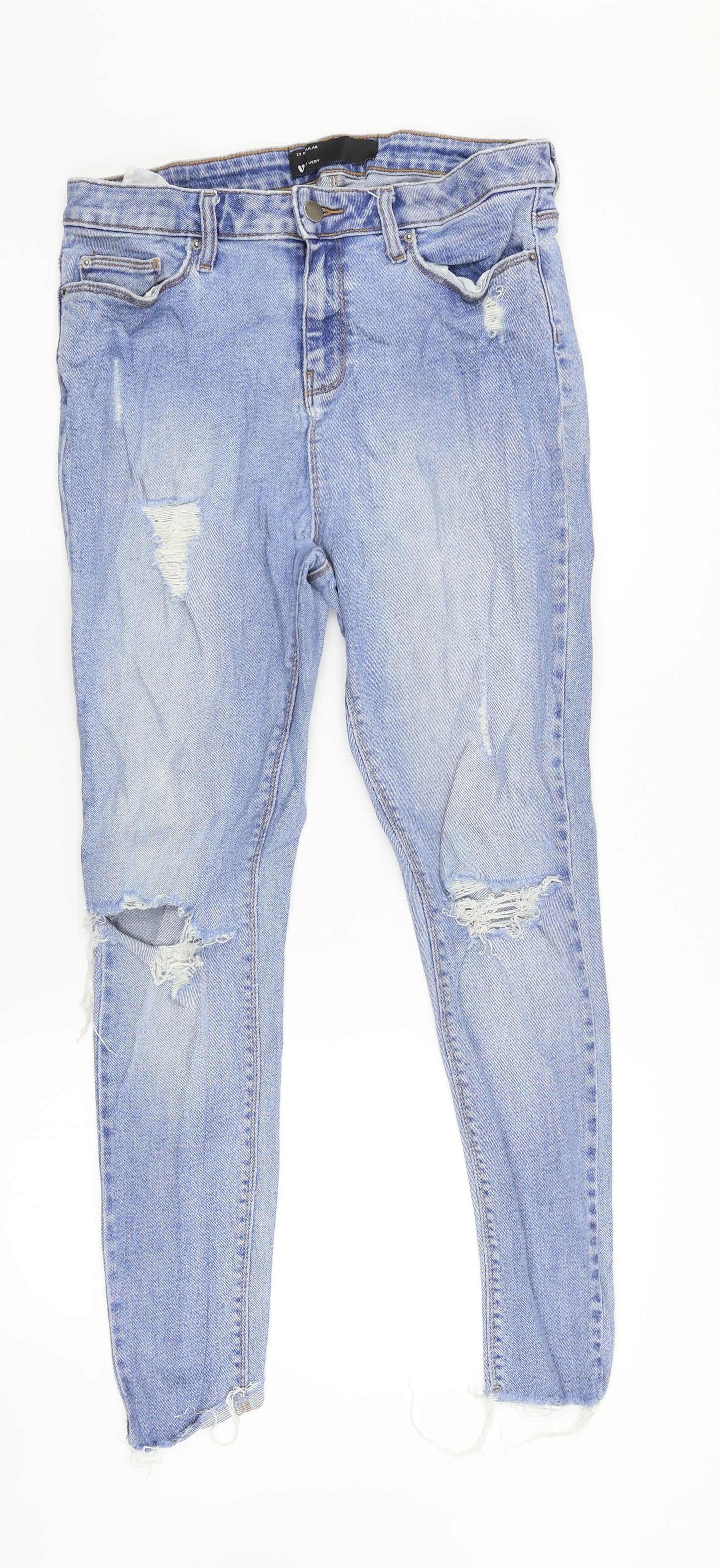 Very Womens Blue  Denim Skinny Jeans Size 29 L27 in