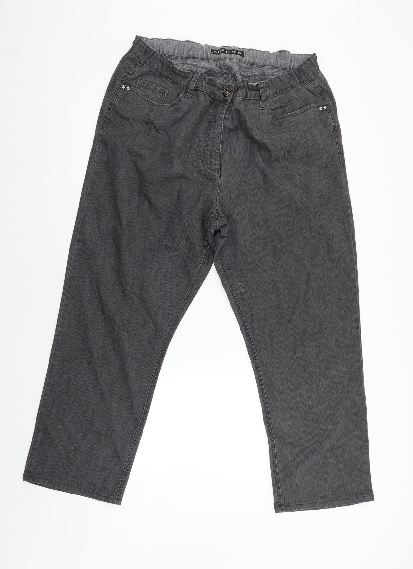 Womens UK Size 32 Gina Regular Fit Straight Black Jeans