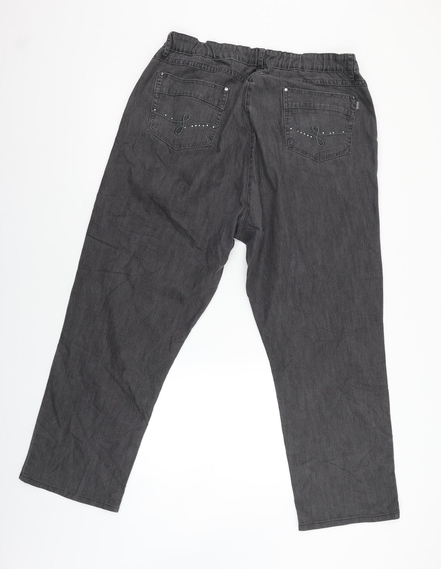 Womens UK Size 32 Gina Regular Fit Straight Black Jeans