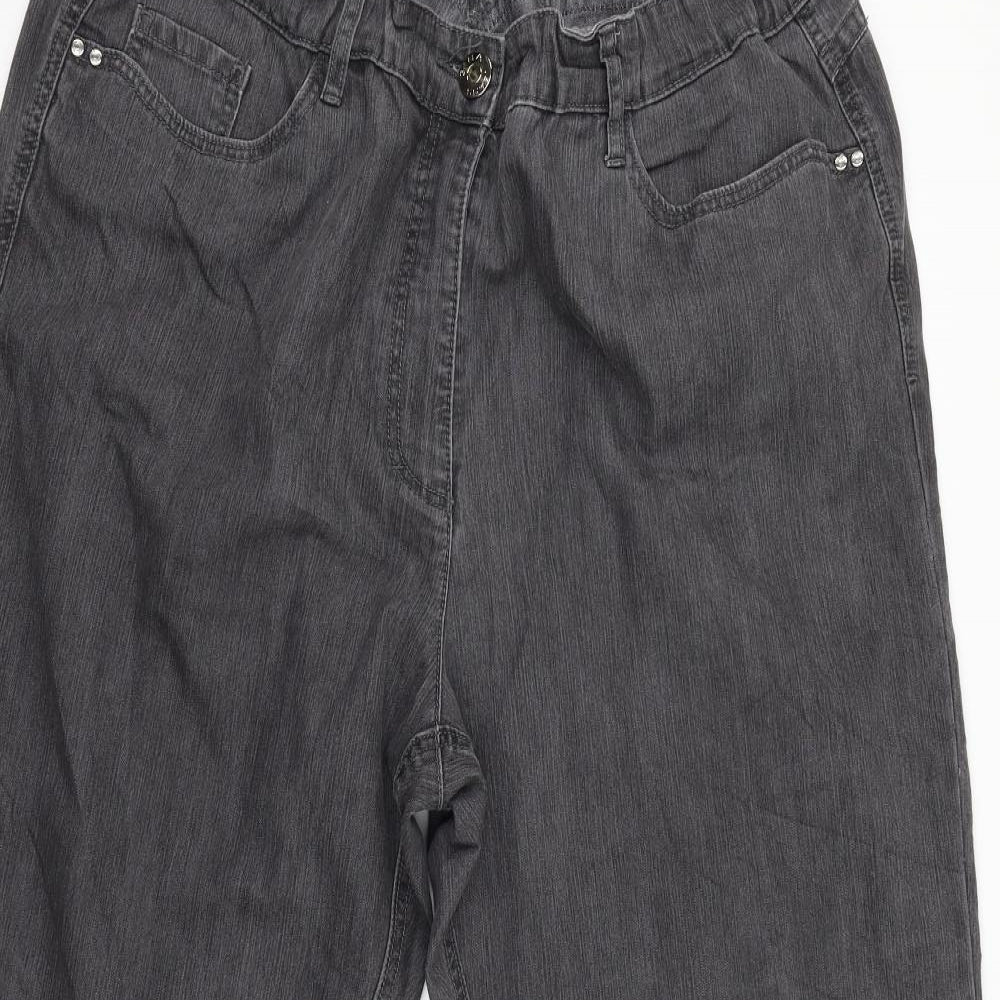 Womens UK Size 32 Gina Regular Fit Straight Black Jeans