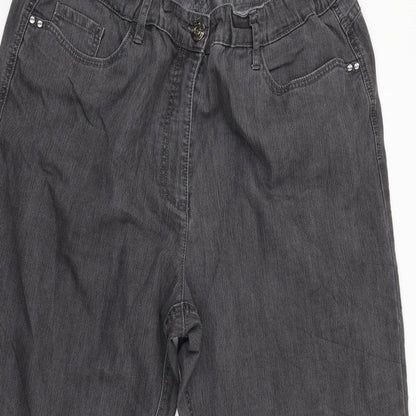 Womens UK Size 32 Gina Regular Fit Straight Black Jeans