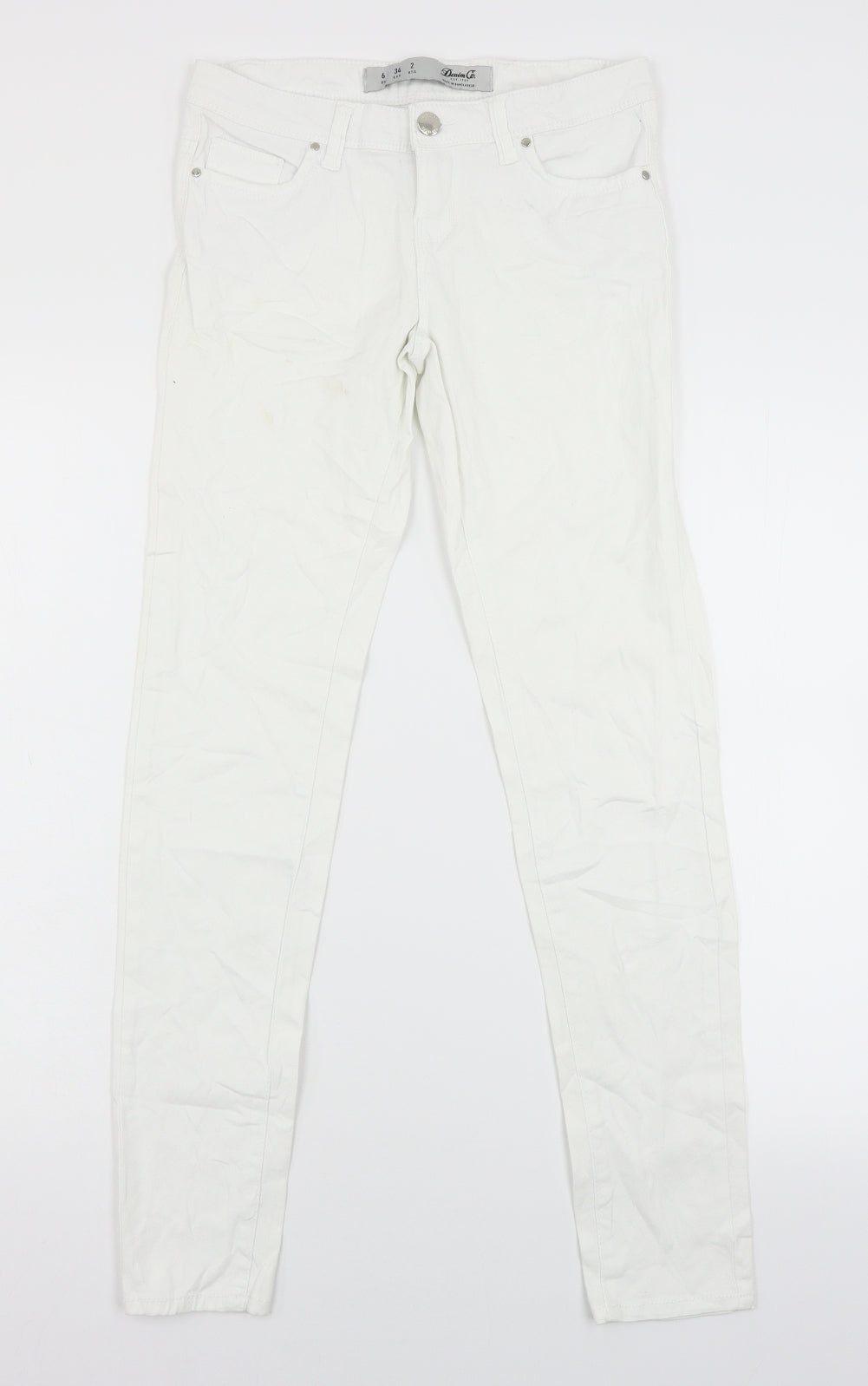 Primark Womens Ivory  Denim Skinny Jeans Size 6 L29 in