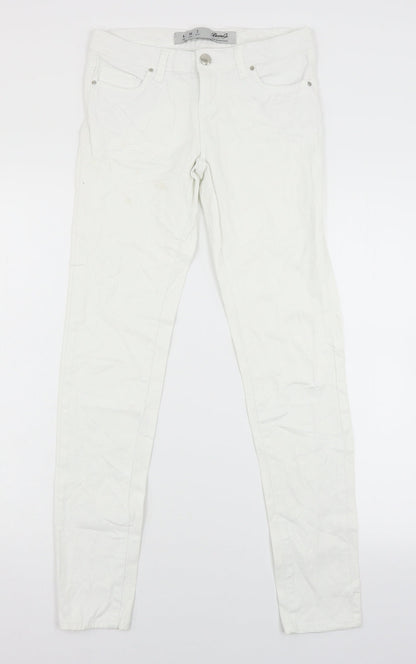 Primark Womens Ivory  Denim Skinny Jeans Size 6 L29 in