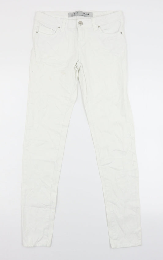 Primark Womens Ivory  Denim Skinny Jeans Size 6 L29 in