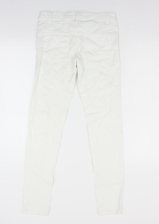 Primark Womens Ivory  Denim Skinny Jeans Size 6 L29 in