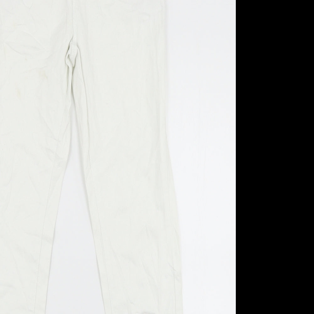 Primark Womens Ivory  Denim Skinny Jeans Size 6 L29 in