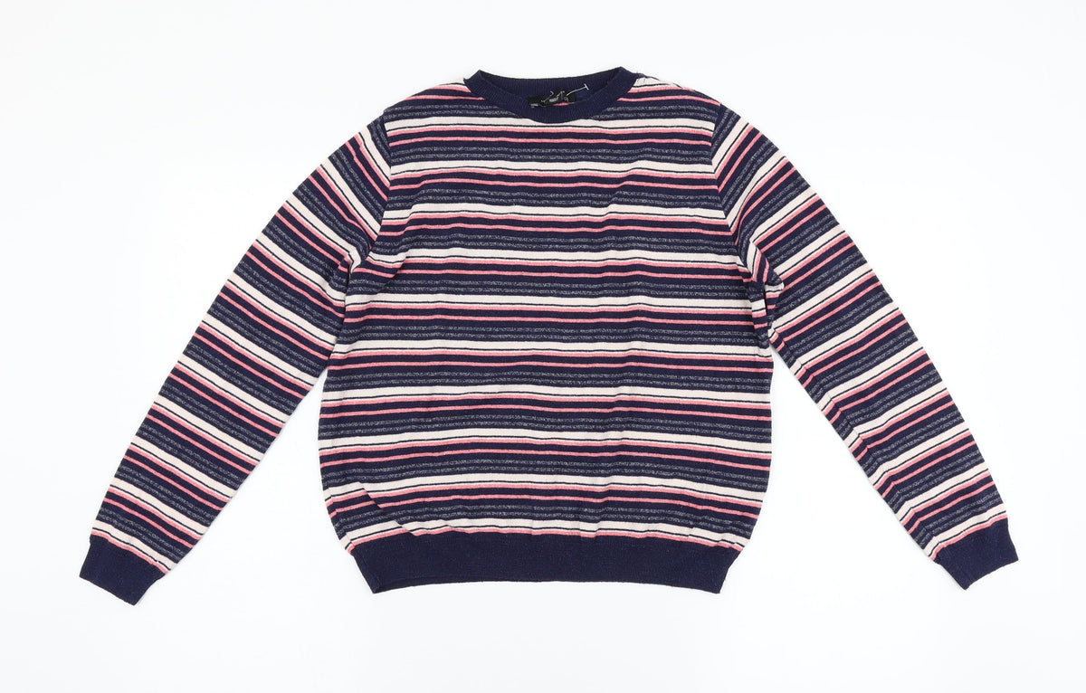 Primark Womens Multicoloured Striped Knit Pullover Jumper Size 12