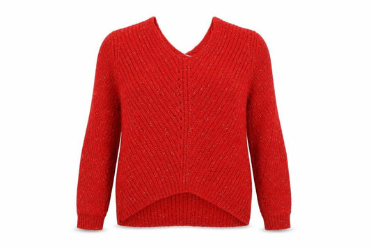 Promod Womens Red  Knit Pullover Jumper Size M