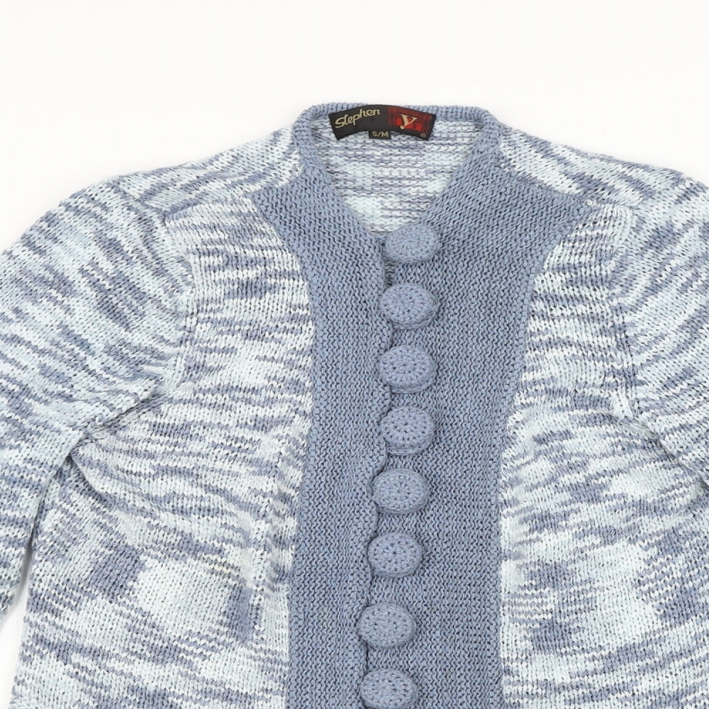 Stephen Womens Blue  Knit Cardigan Jumper Size S