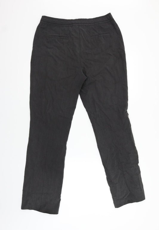 Womens UK Size 12 M&Co Regular Fit  Black Trousers