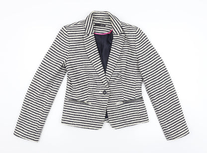 Primark Womens Multicoloured Striped  Jacket Suit Jacket Size 10