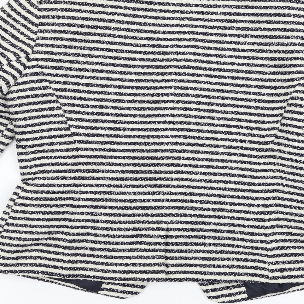 Primark Womens Multicoloured Striped  Jacket Suit Jacket Size 10