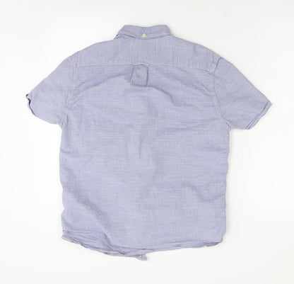 Regular Mens Blue    Button-Up Size S