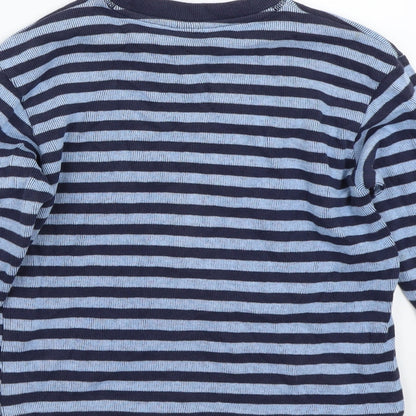 Next Boys Blue Striped  Pullover Jumper Size 6 Years