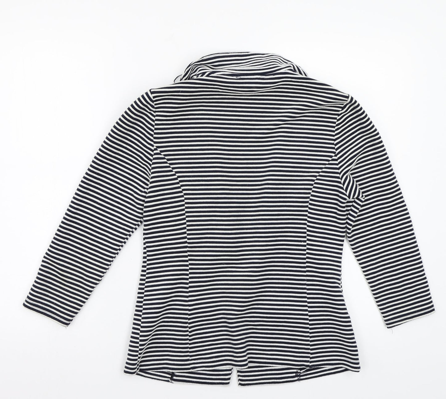 Papaya Womens White Striped  Jacket Blazer Size 10