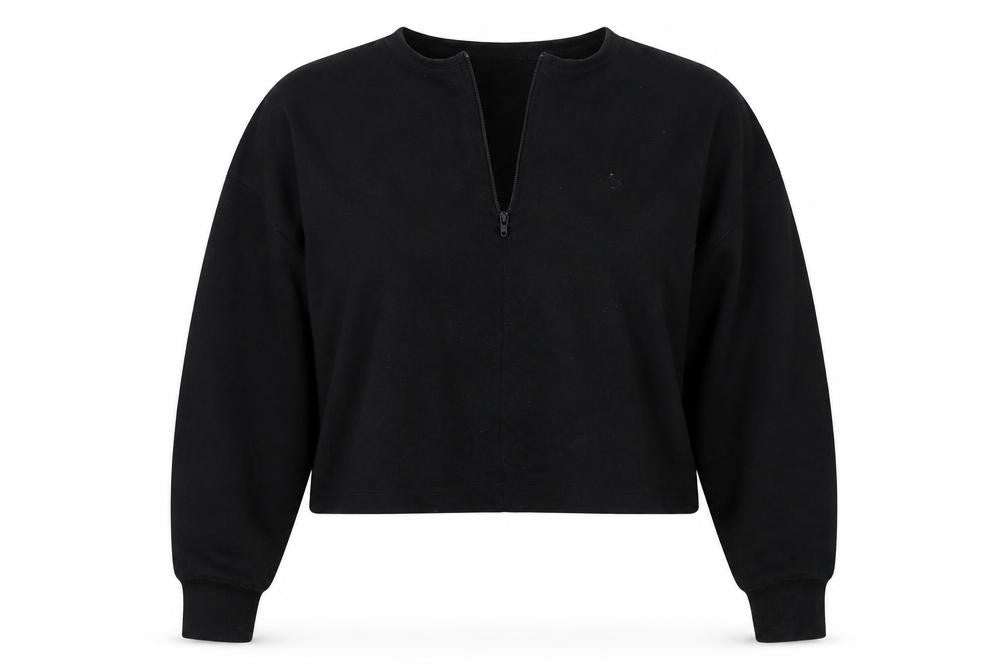Front view of Missguided women’s black jumper, size UK 10