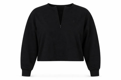 Front view of Missguided women’s black jumper, size UK 10