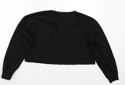 Back view of Missguided women’s black jumper, size UK 10