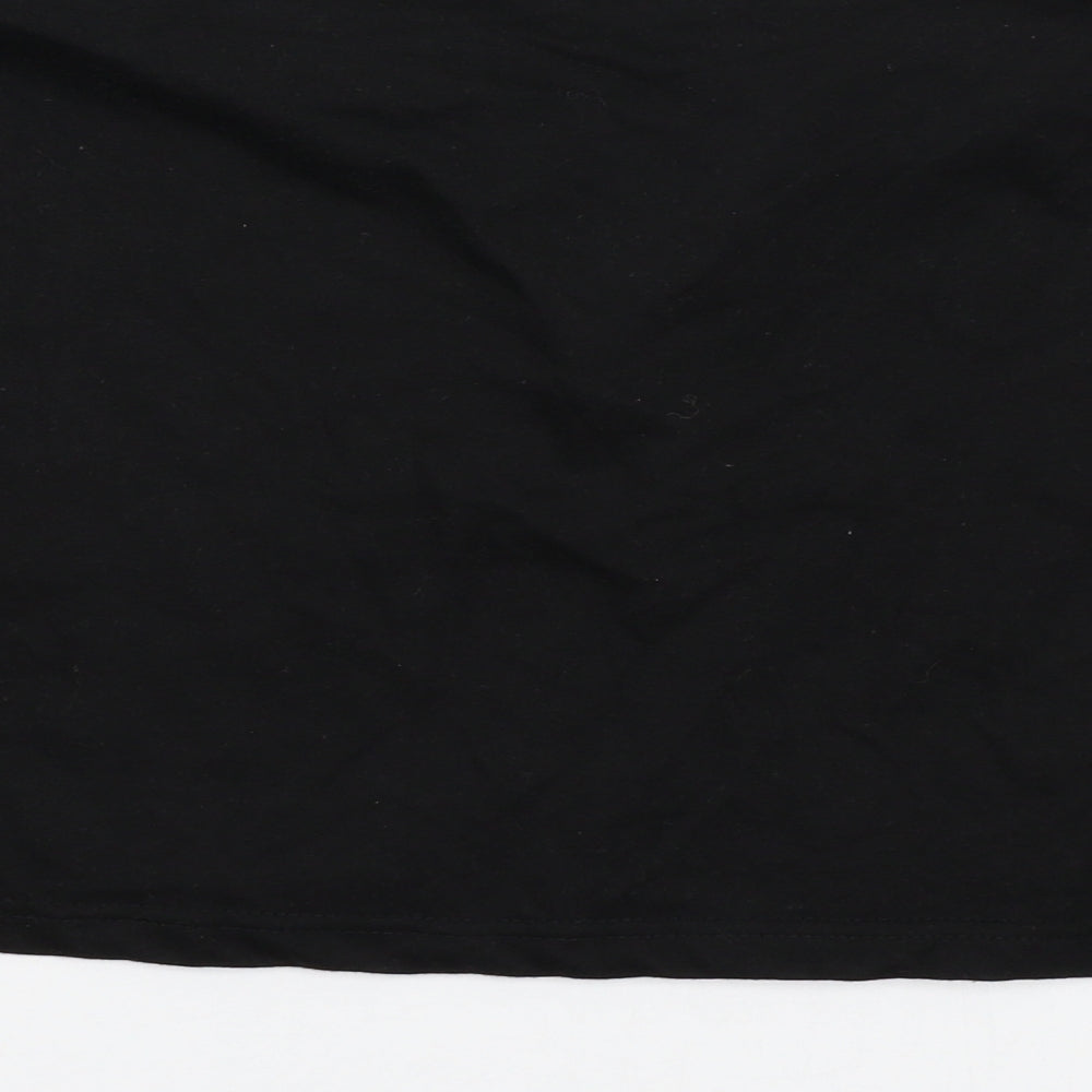 Brand and care label for Missguided women’s black jumper, size UK 10