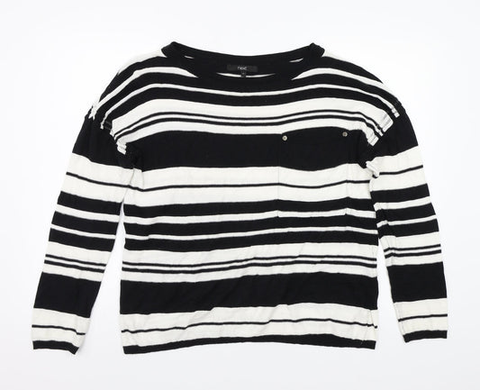 NEXT  Womens White Striped  Pullover Jumper Size 12