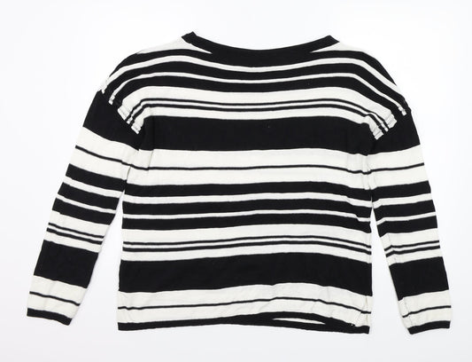 NEXT  Womens White Striped  Pullover Jumper Size 12