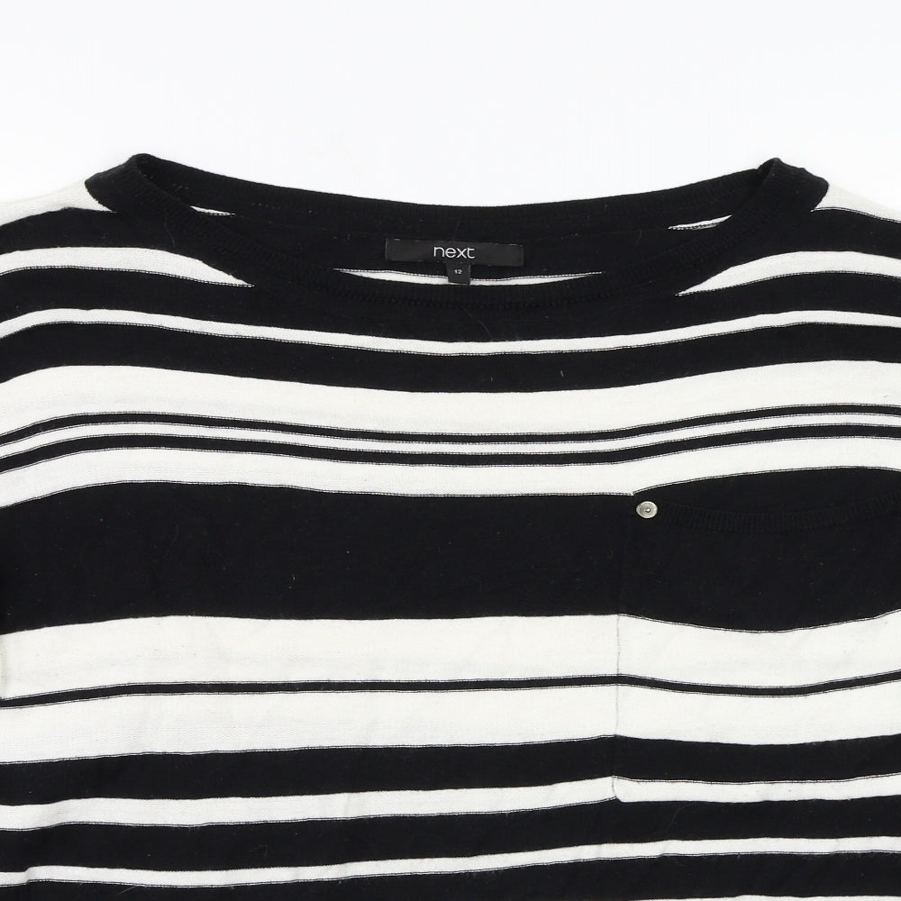 NEXT  Womens White Striped  Pullover Jumper Size 12