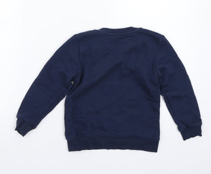 H&M Girls Blue   Pullover Jumper Size 5 Years