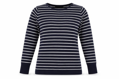 Queen shop Womens Blue Striped  Pullover Jumper One Size