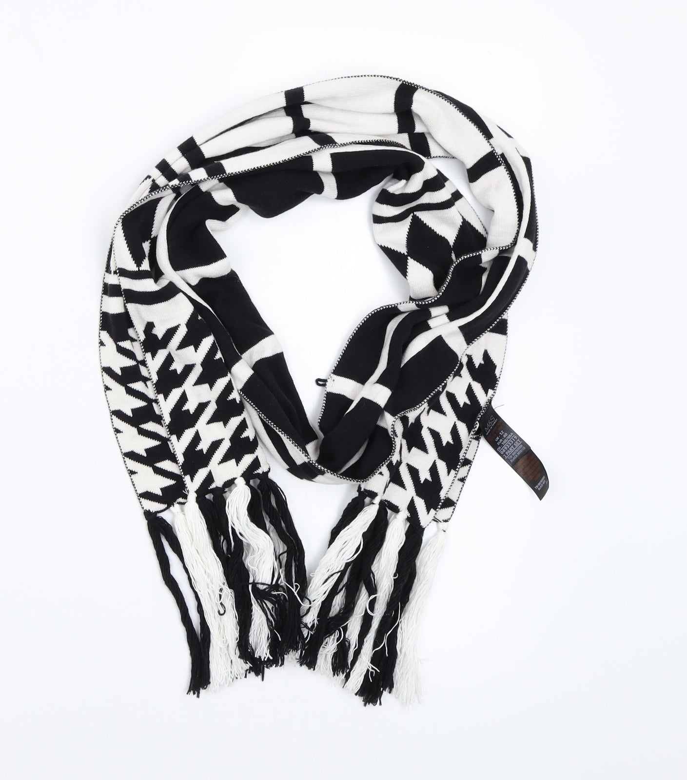 Marks and Spencer Womens White Geometric   Scarf