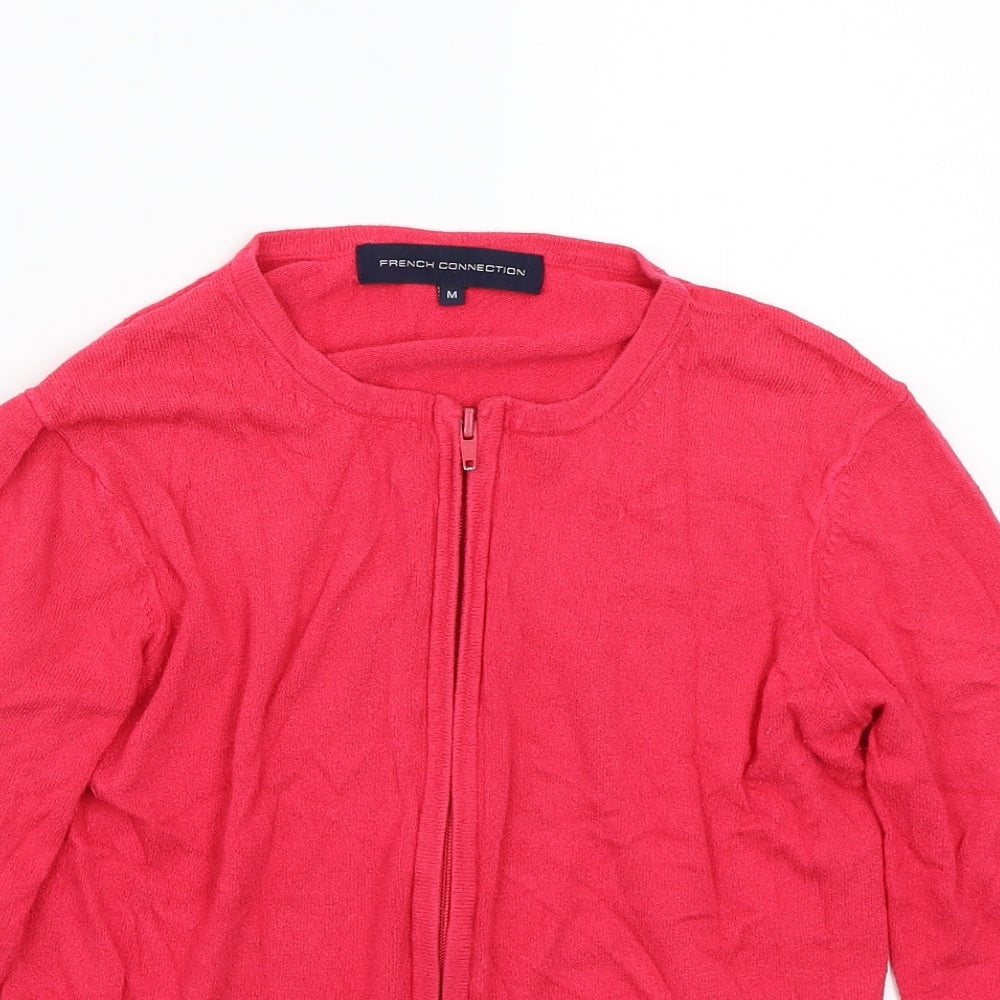Womens UK Size M French Connection Pink Basic Button-Up