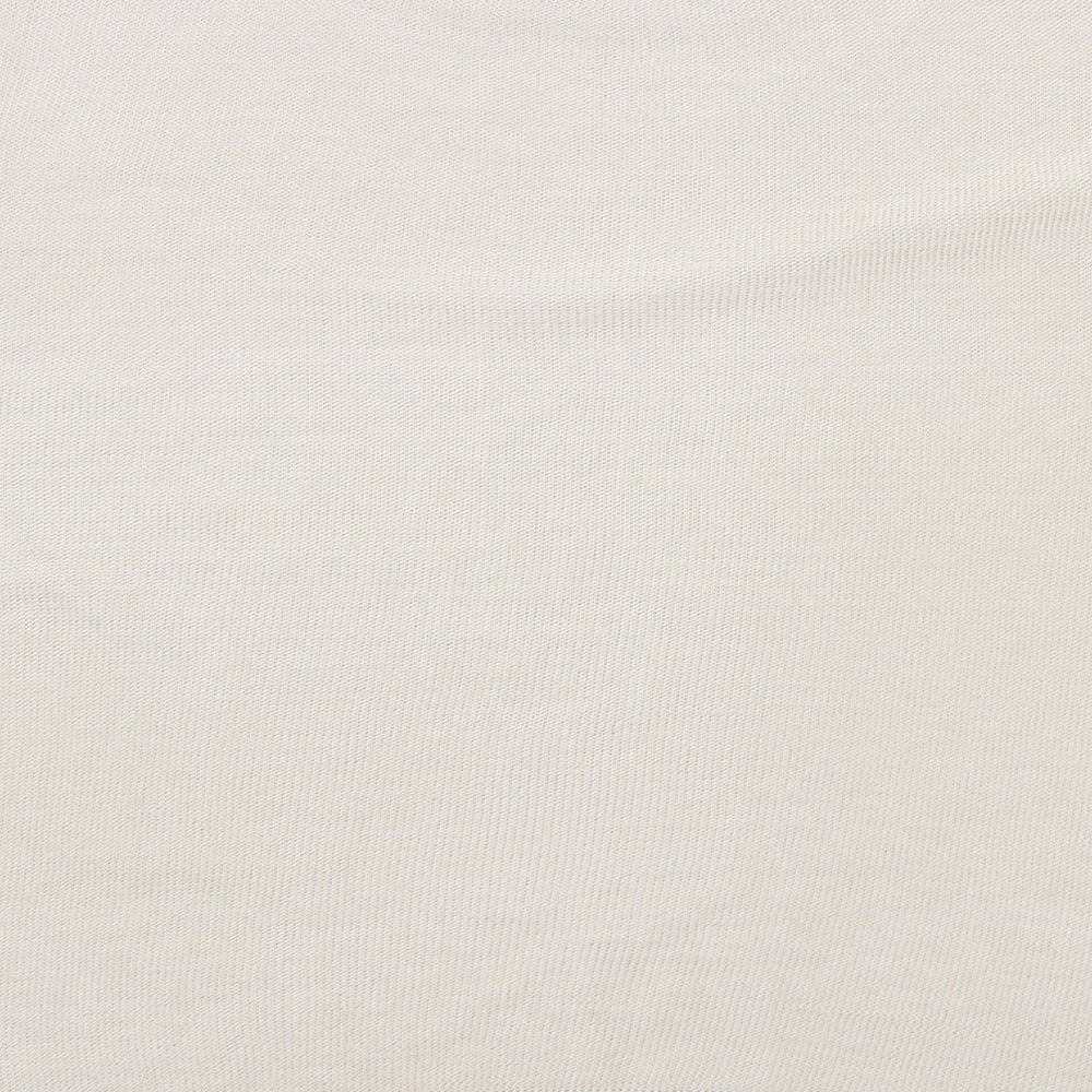 Womens UK Size L Afibel Beige Basic T-Shirt