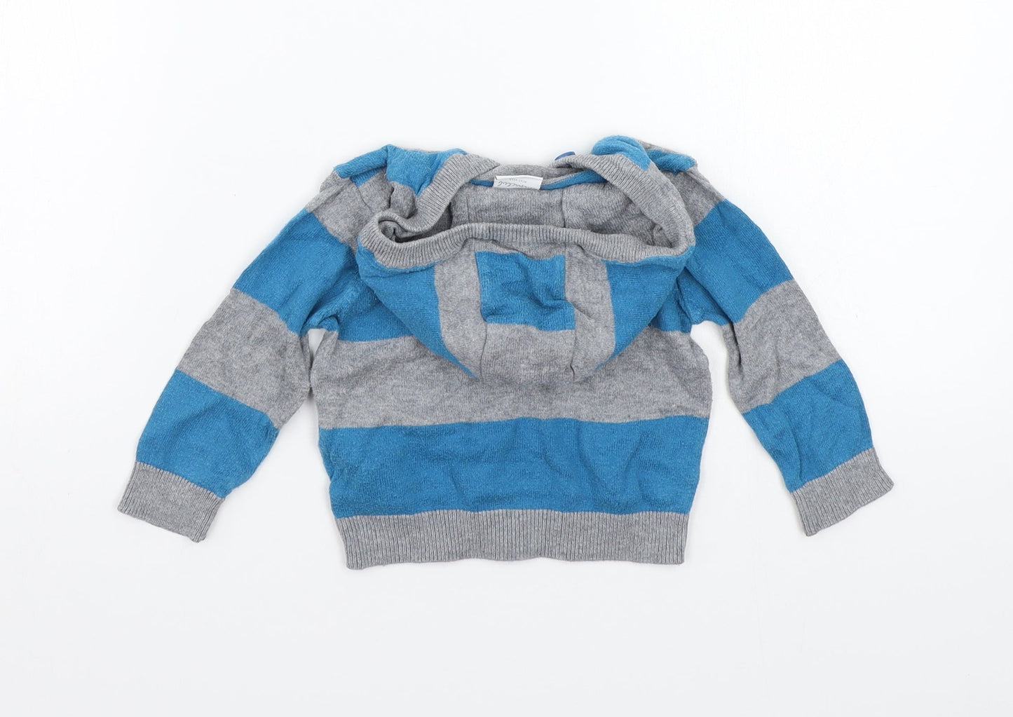 Mini Club Boys Blue Striped  Pullover Jumper Size 6-9 Months