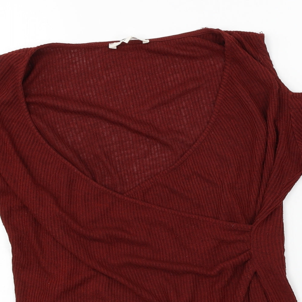 Womens UK Size L Koton Red Basic Blouse