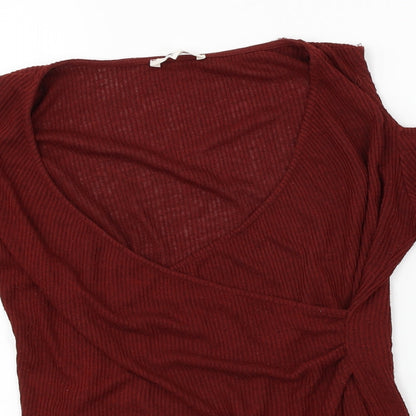Womens UK Size L Koton Red Basic Blouse