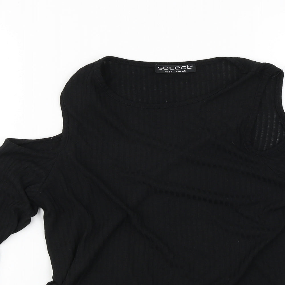Womens UK Size 12 Select Black Basic T-Shirt