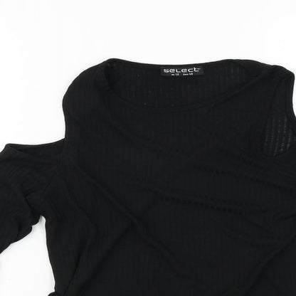 Womens UK Size 12 Select Black Basic T-Shirt