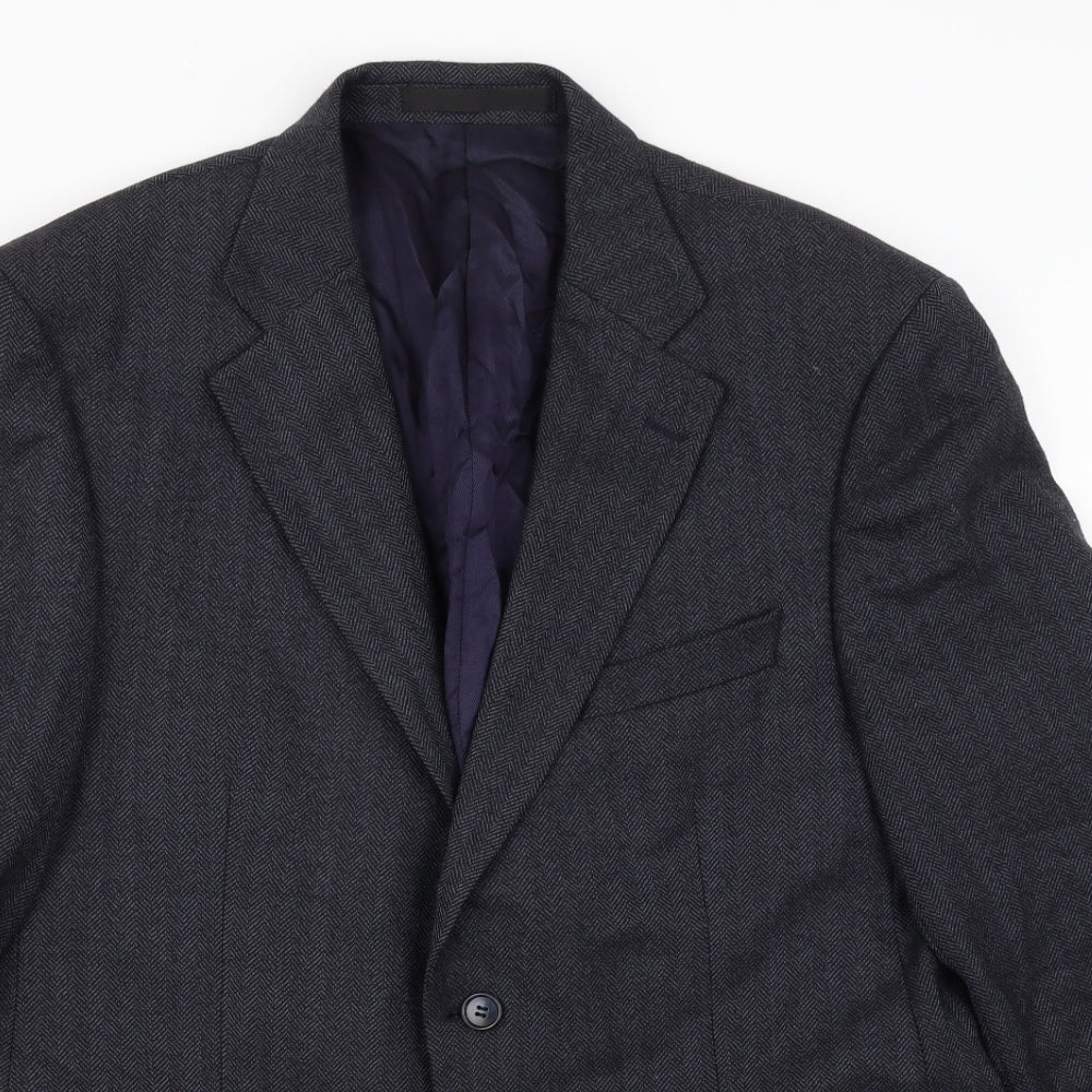 Mens UK Size 40 Marks & Spencer Regular Blue Suit Jacket