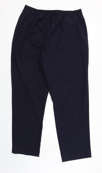 Womens UK Size 16 BM Regular Fit  Blue Trousers