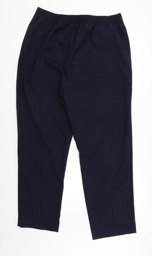 Womens UK Size 16 BM Regular Fit  Blue Trousers