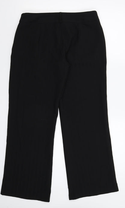 George Womens Black Striped  Dress Pants Trousers Size 12 L28 in