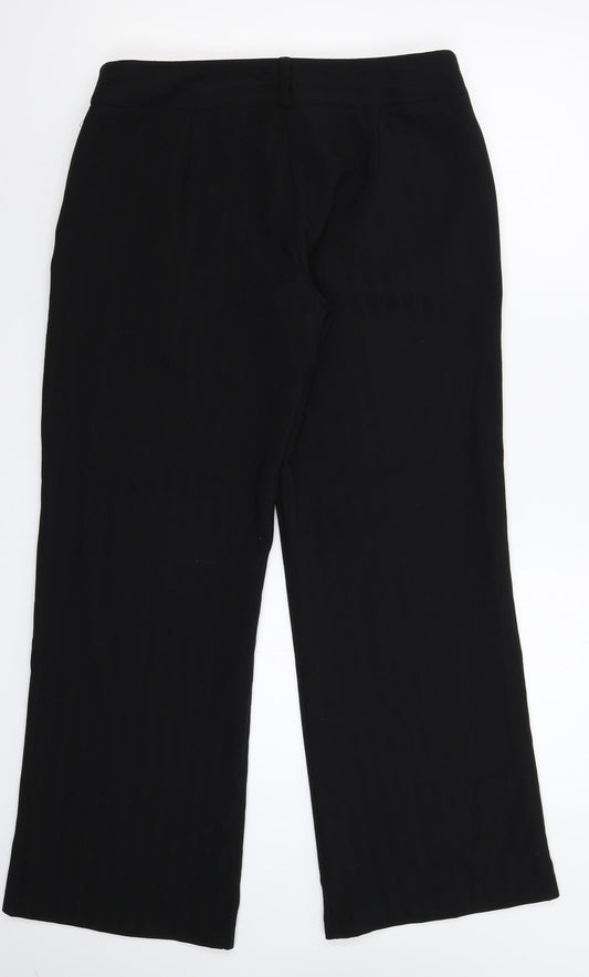George Womens Black Striped  Dress Pants Trousers Size 12 L28 in