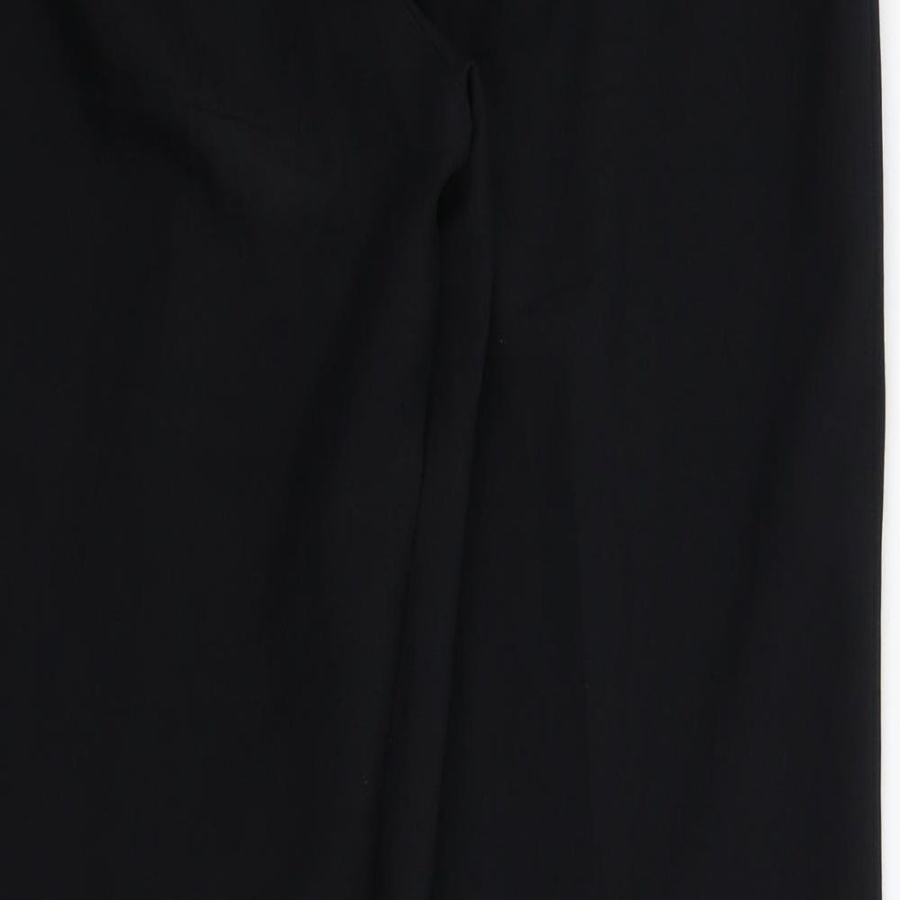 Womens UK Size 12 Papaya Regular Fit Dress Pants Black Trousers