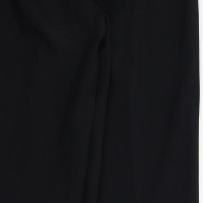 Womens UK Size 12 Papaya Regular Fit Dress Pants Black Trousers