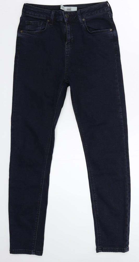 Topshop Womens Blue  Denim Skinny Jeans Size 28 in L26 in