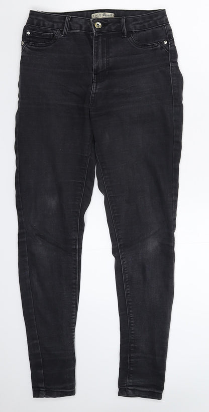 Denim & Co. Womens Black  Denim Jegging Jeans Size 8 L28 in