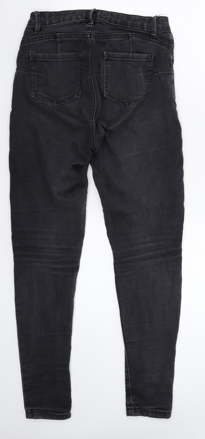 Denim & Co. Womens Black  Denim Jegging Jeans Size 8 L28 in