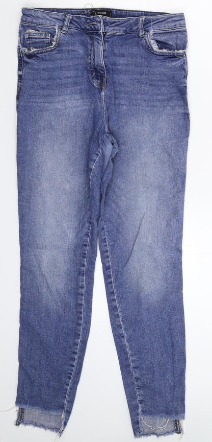 Matalan Womens Blue  Denim Cropped Jeans Size 10 L26 in